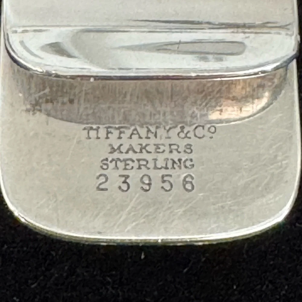 Tiffany & Co. Sterling Silver Money Clip with Engraved Design